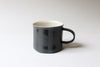 Mug with Glazed Stripes - Black