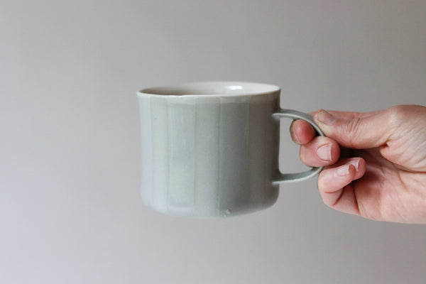 Mug with Glazed Stripes - Sage