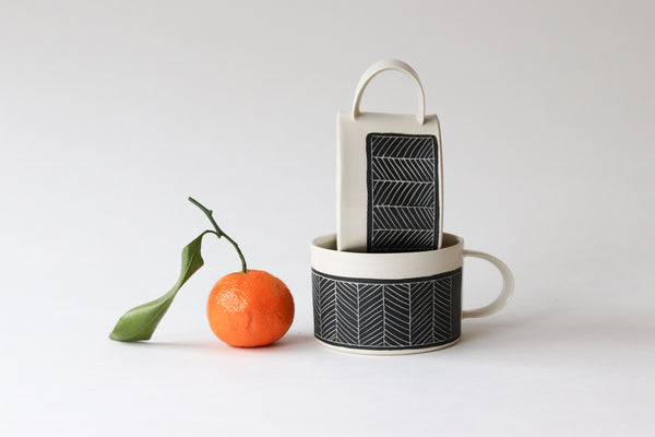 Herringbone Mug - Black