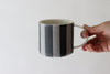 Newsprint Transfer Mug - Black + Fog