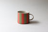 Newsprint Transfer Mug - Coral + Olive