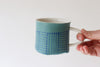 Newsprint Transfer Line Patterned Mug