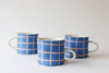 Newsprint Transfer Grid Mug - Sky and Summer Sweet - Low Handle