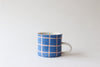 Newsprint Transfer Grid Mug - Sky and Summer Sweet - Low Handle