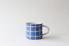 Newsprint Transfer Grid Mug - Sky and Summer Sweet - Large Handle