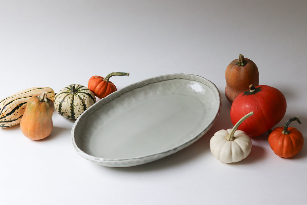 Pinched Serving Platter - Seafoam