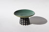 Grid Pedestal Bowl - Sage