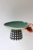 Grid Pedestal Bowl - Sage