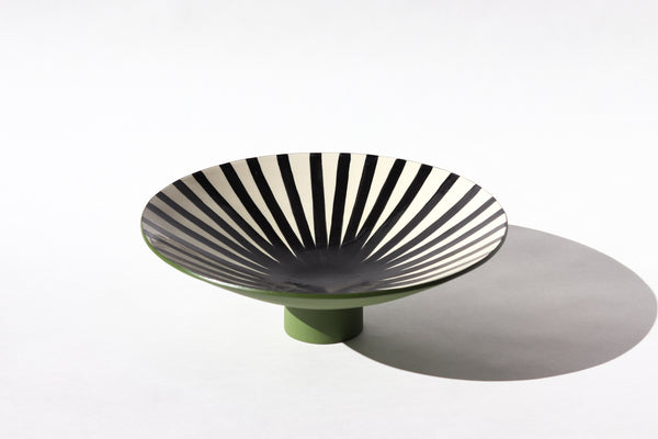 Burst Pedestal Bowl - Kelp