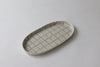 Grid Pinched Platter - Fog