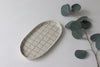 Grid Pinched Platter - Fog