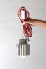 Pinstripe Pendant Swag Light - Rose