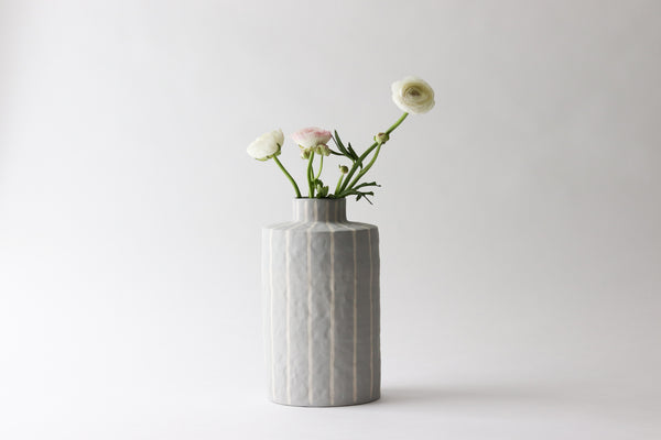 Pinstripe Vase - Fog