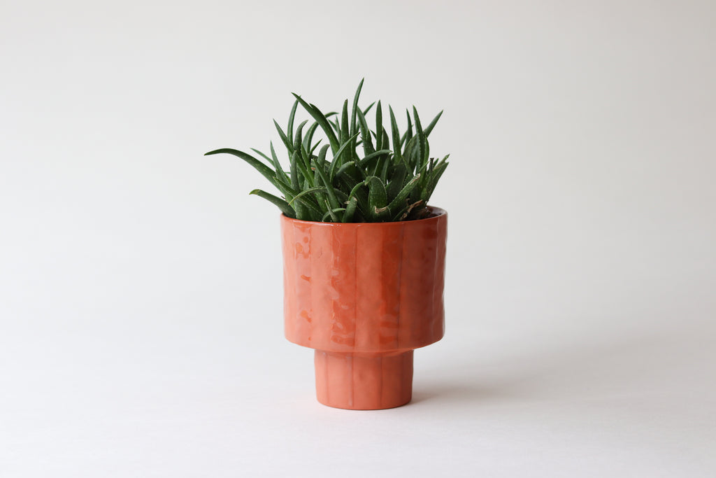 Striped Planter - Rust