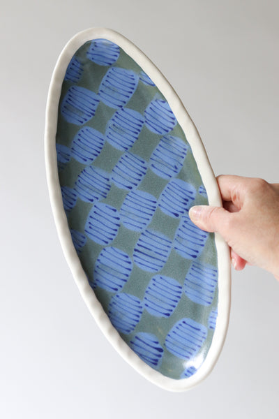 Pinched Serving Platter - Patterned