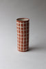 Matte Grid Vase - Rust - SECOND
