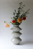 Tall Pinched Vase - Black + White