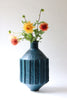 Tall Pinched Vase - Deep Ocean