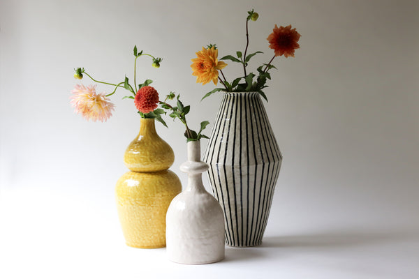 Tall Pinched Vase - Summer Sweet
