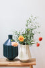 Tall Pinched Vase - Deep Ocean