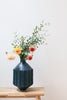 Tall Pinched Vase - Deep Ocean