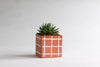 Square Grid Planter - Rust