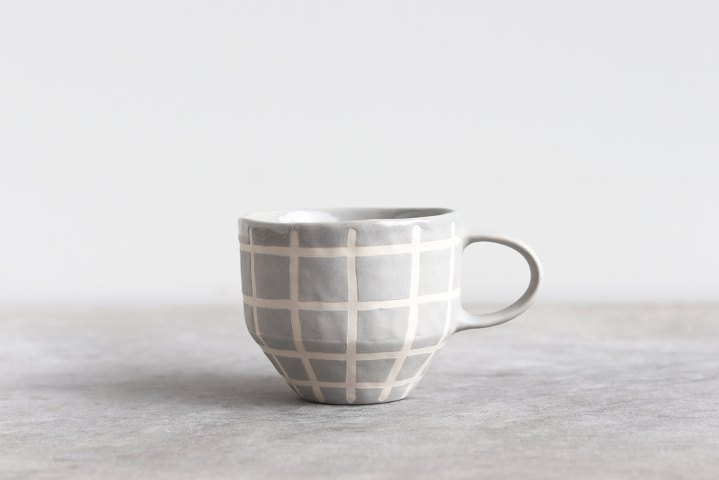 Matte Grid Mug - Fog