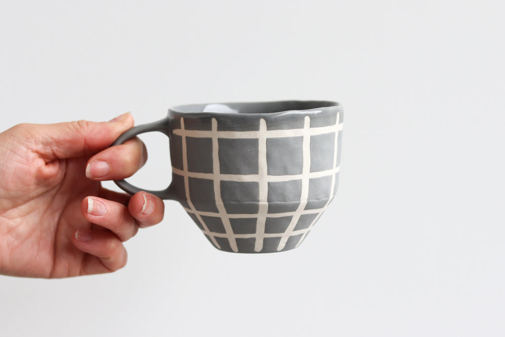 Matte Grid Mug - Storm