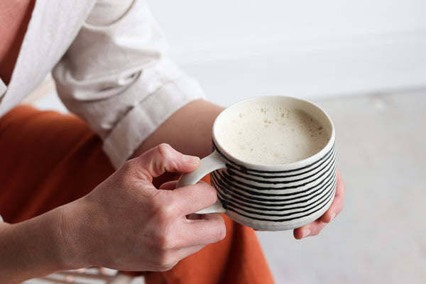 Ebb & Flow Striped Mug - Fog