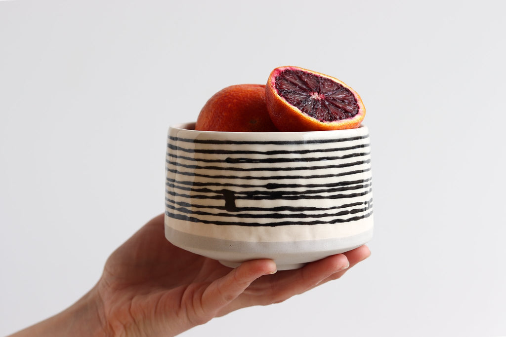Ebb & Flow Striped Bowl - Fog
